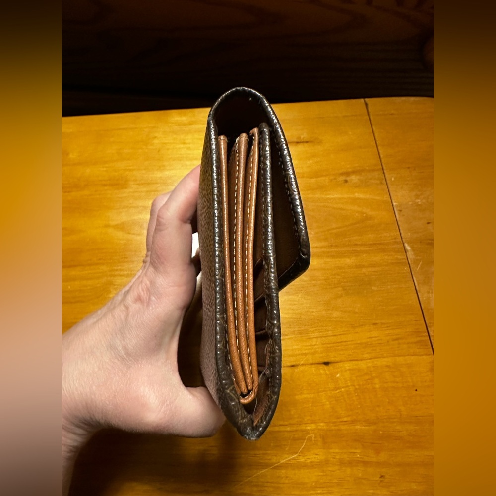 Celine Brown Leather Macadam Long Wallet - Picture 7 of 7